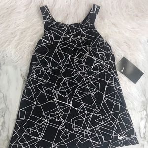 NIKE Swimming Top Black White Racerback Tankini